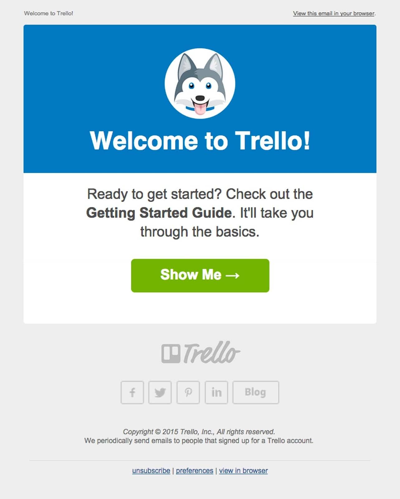 Trello email example