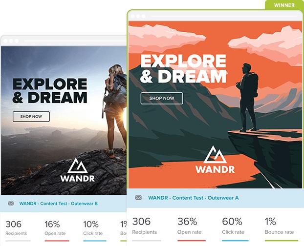 having the proper marketing tools can make this simple, considering A/B testing is most effective once you start looking at the number of users who open and click-through your emails.