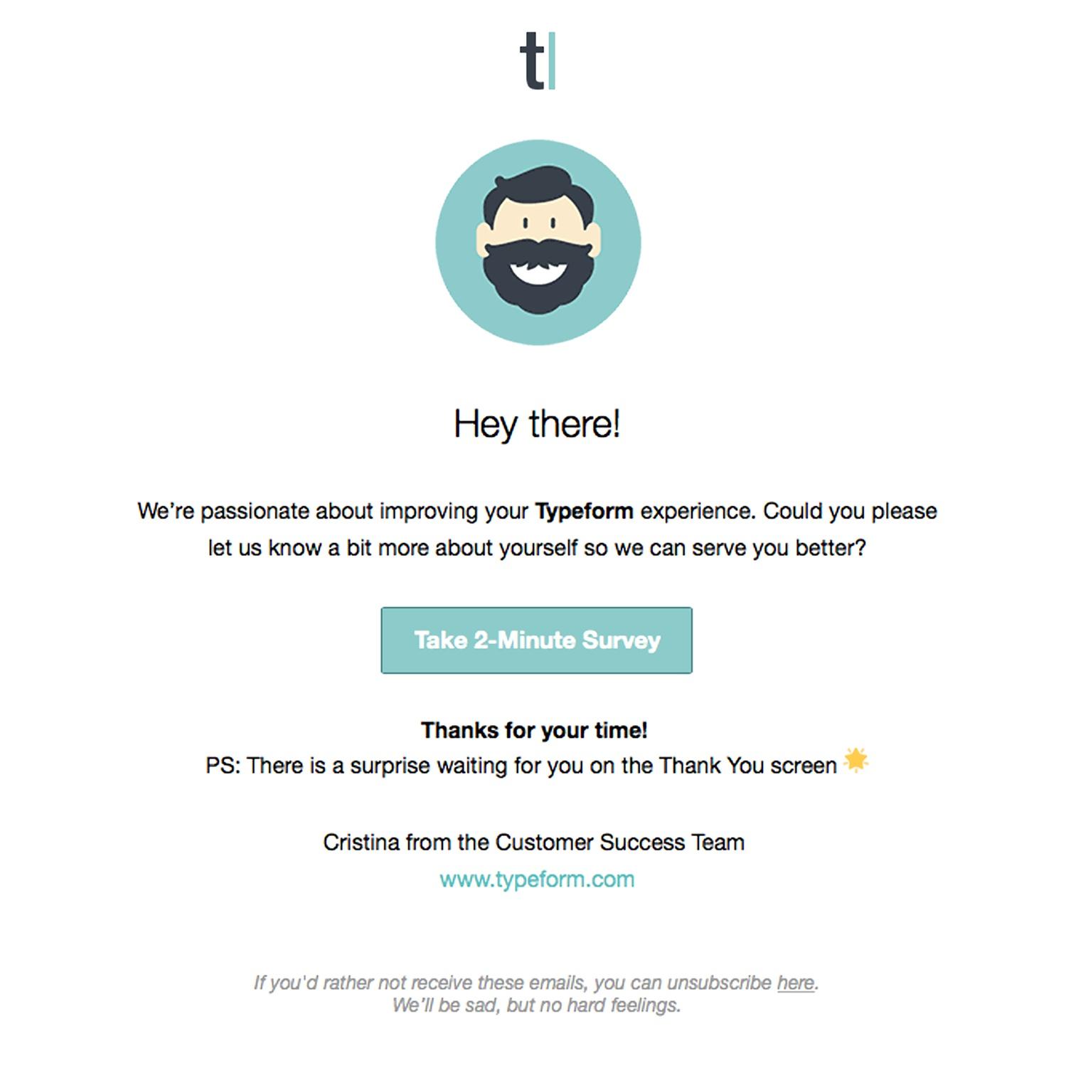 Typeform email example
