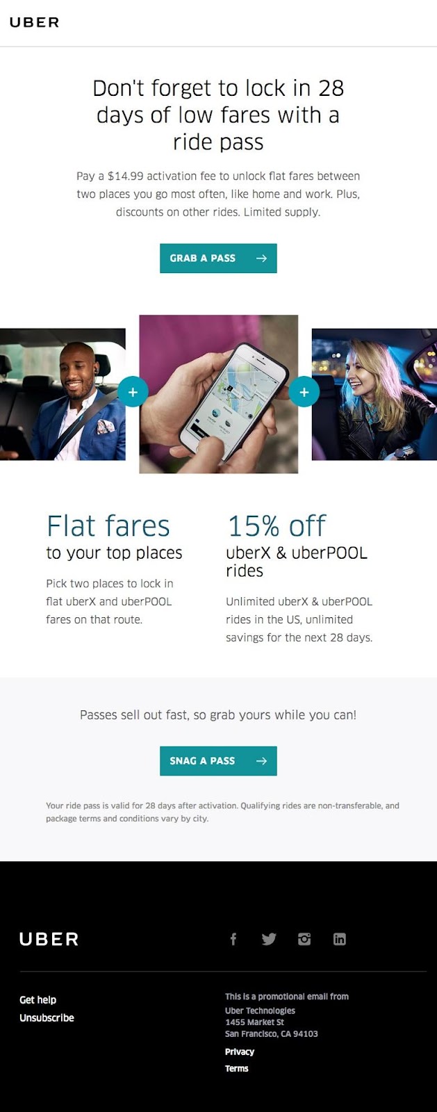 Uber newsletter