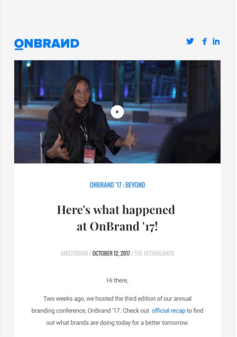 Onbrand email campaign
